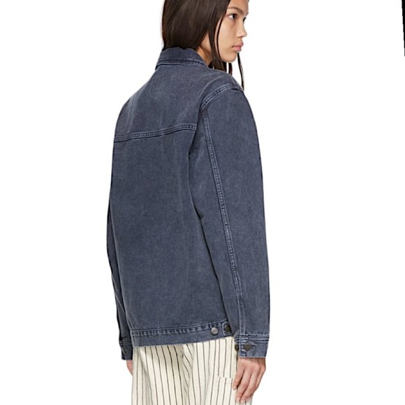 Carhartt WIP double front washed distressed oversized jean jacket Size XS unisex - Picture 6 of 11